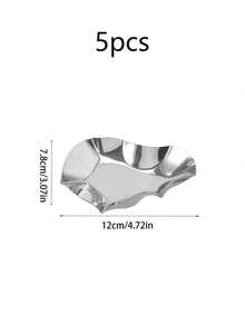 5pcs/10pcs Oyster Dish Holder Kitchen Utensil, Cookware Holder, Sauce Dish Tray, Oyster Baking Mould - Silver - View 11