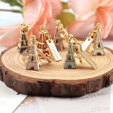 6pcs Exquisite Mini Eiffel Tower Keychain Set, Minimalist & Fashionable Design - Practical Keychains, Creative Bag Charms, 3D Hollow DIY Jewelry Accessories, Ideal Gifts For Couples, Family, Friends Christmas Gifts For Mother, Father, Graduation, And Teacher - Multicolor - View 9