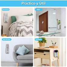 SHUUDAUKO 5 PCS Soportes Autoadhesivos para Control Remoto, Universal Caja de Almacenamiento para Controlador de Aire Acondicionado, para el Hogar, la Oficina y el Almacenamiento de Útiles Escolares - 1 - Ver 3
