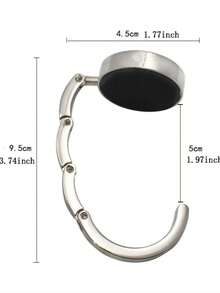 1pc Table Edge/Bag Hanger Portable Handbag Holder Stand For Table, Desk, Compact Bag And Accessories (Desk Thickness Must Not Exceed 7 Cm/Tabletop Overhang Must Not Exceed 4 Cm)