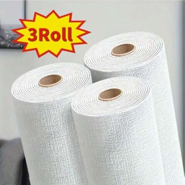 3 Rolls 3D Foam Wallpaper Stickers, Self-Adhesive Thick Wall Panels, Waterproof And Moisture-Proof, Easy To Clean And Cut, Suitable For Living Room, Kitchen, Bedroom, Dormitory, Office Decoration, Wall Stickers Home Decoration.