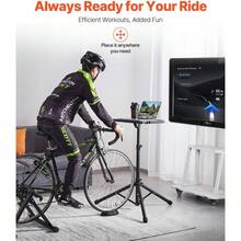 Cycling Desk, Adjustable Bike Trainer Treadmill Desk With Support, Non - Slip Multi - Slot Bike Trainer Fitness Desk With Handle Bar, Fit Home Office Exercise