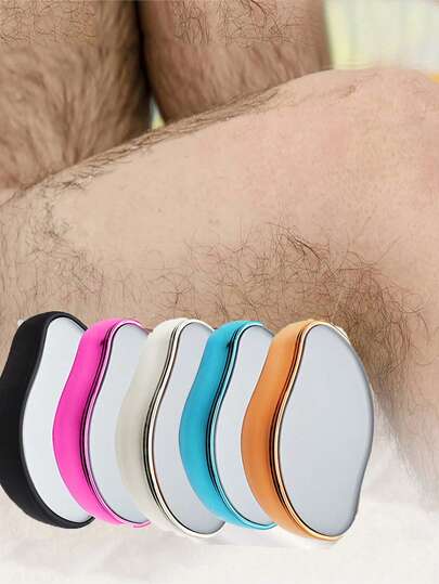 Removedor de vello de pierna reutilizable de cristal para mujeres y hombres, herramienta de eliminación de vello exfoliante indolora, epilador de damas indoloro, removedor de vello de cristal físico, removedor de vello de cristal para todas las estaciones para hombres y mujeres, removedor de vello indoloro, epilador suave portátil, exfoliación suave, herramienta mágica de eliminación de vello