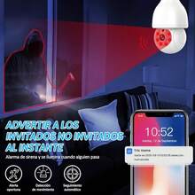 E T EASYTAO. |   2PCS Q17 Foco con Camara de  WiFi, 2MP Camara de Foco 360 ° , iCSee Tris Home App, Base E27, Visión Nocturna, Audio Bidireccional, Detección de Movimiento, Compatible con Alexa - 2 piezas - Ver 5