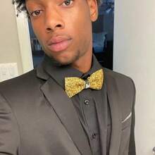 Fashionable Men's Rhinestone Multi-Color Bow Tie, Groom Wedding Ceremony Photo Shoot Party Stage Accessory Shiny Bowtie