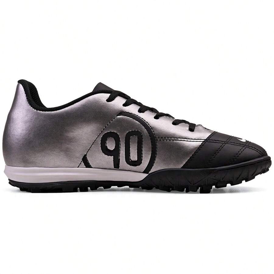 Total 90 Classic Professional Society Field Football Boots, Reinforced, Glued, Stitched - Đen/Bạc - Xem 1