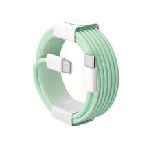 60W Type-C 转 Type-C 数据线，1-2 条装，适用于 16/15 快充线，USB-C 转 USB-C 电源线，兼容 16/15 Pro Plus Pro Max、iPad/iPad Pro 12.9/11、Galaxy S25 S24 S23 S22 S21 S20 Ultra S10（白色）