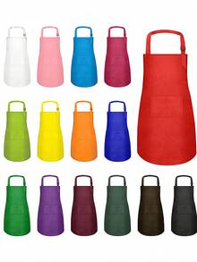 8/12/15/20pcs Adjustable Kids Aprons With 2 Pockets - Suitable For Kitchen, Classroom, Community Events, Parties, Arts And Crafts Painting Activities - Multicolor - View 13