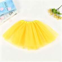 1pc Kids Tulle Tutu Skirt, Elegant Dance Costume - Multicolor - View 5