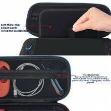 2 Storage Case, Holds Console, Joy-Con Controllers And Game Cartridges - Black - View 5