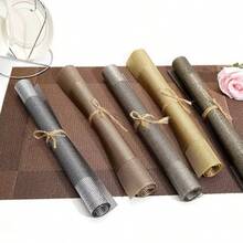 Kit 4/6 Jogo Americano Retangular Decorativo Antiaderente e Fácil de Limpar - Preto - Visão 8