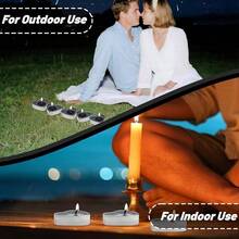 Tealight Candles - Tea Lights Candles Unscented Tea Tree Lights Votive With Cotton Wick Decorating Home, Pool, Wedding, Emergencies, Halloween, Parties, Spas