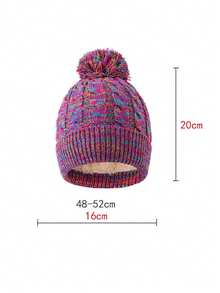 3 件套儿童冬帽套装，保暖针织帽配围巾和手套，适合秋冬户外活动 - 彩色 - 查看 5