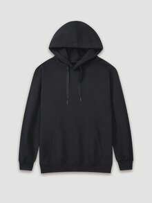Áo nữ cotton, Áo họa tiết nấm bầu trời cá tính, Áo nỉ trễ vai nữ, Áo hoodie vải dày ấm áp rộng rãi cho mùa thu đông, Thích hợp cho thời tiết lạnh - màu đen - Xem 2