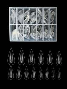 140Pcs Christmas Cat Claw Short Curved Stiletto Nail Dual Forms For Poly Gel Extension Of 3D Eagle Hawk Curve Sculptural Acrylic Nails, Reusable Full Cover Molds Nail Art Design - Trong sáng - Xem 3