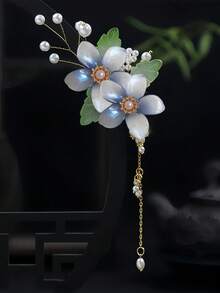 1个复古春夏粉色樱花流苏发夹，不褪色，长10厘米，时尚发饰，优雅时尚发爪，适合女性和女孩，日常装饰发髻、马尾辫、侧刘海，头部配饰，情人节配饰，女士发饰，发夹 - 彩色 - 查看 20