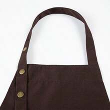 Waterproof Apron With Large Pocket And Adjustable Shoulder Straps Unisex For Coffee And Kitchen - Brown - View 2