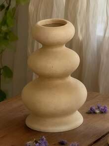 Set de 1 piesă de sfeșnice ceramice cu formă unică, sfeșnice artistice minimaliste în stil boem, potrivite pentru decorarea casei, frumoase piese centrale pentru birou, pot îmbunătăți atmosfera confortabilă a camerei de zi, dormitorului și sufrageriei, foarte potrivite pentru nunți, petreceri, decorațiuni pentru casă nouă și cadouri ideale pentru iubitorii de stil nordic.