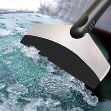 1pc Black Ice Scraper, Scratch-Free Windshield Snow Brush, Deicing Tool, Car Winter Accessory Suitable For Cars, Trucks, SUVs