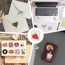 50 piezas de pegatinas inspiradoras de garabatos multiusos, decorativas para iPad, equipaje, cuaderno, impermeables para manualidades DIY - por defecto - Ver 9