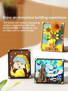 300+ bucăți faimoase puzzle cu blocuri de pictură, ornament pentru decor acasă, cadou de Crăciun, cadou de Anul Nou, cadou de Halloween, cadou de ziua de naștere, cadou de Ziua Recunoștinței