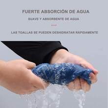 Juego de Toalla de Mano de 2 Piezas de 74x34CM, 100% Algodón, de Secado Rápido, para baño, Ducha, Playa, SPA - 34 x 74 ± 2 cm - Ver 5