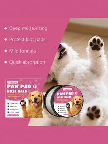 Bálsamo para las patas de perro - Protege las patas de la fricción, el frío y los pavimentos calientes. Es una cera para las patas adecuada para patas y narices secas, un humectante para las patas caninas para patas agrietadas, una crema para las patas adecuada tanto para gatos como para perros, y un producto de protección para las patas.