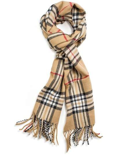 1ชิ้น ผ้าพันคอลายสก็อตพิมพ์ลายสำหรับผู้หญิง, ผ้าพันคอฤดูหนาวที่ให้ความรู้สึกนุ่มสบายแบบคลาสสิกสำหรับชุดเดรส