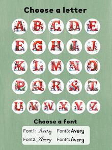 LICVIC 54-540pcs Customized Holiday Stickers, Personalized Christmas Stickers, Custom Name Label Stickers, Children's Customizable Stickers, Back To School - Style a - View 6