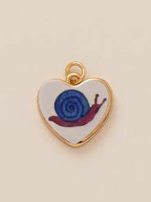 1 Piece Of Cute Printed Cat, Flower, Snail, Piglet, Horse, Pigeon, Moon, Cake Pattern Pendant, Electroplated With 18K Gold, Suitable For DIY Jewelry Accessories, Necklaces, Bracelets, Earrings, Keychains, Bag Chain Accessories, Women's Jewelry Accessories, Gold-Plated Pendant, Trinkets