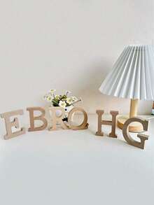 1 Peça Letra em Madeira Natural Inglesa Decoração Autônoma, Artesanato em Madeira para Casa, Escrivaninha, Casamento, Festa