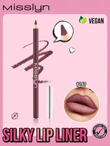 MISSLYN Silky Lip Liner Pencil, Smooth Application, Long-Lasting Color, Precise Outlining, Smudge-Proof, One-Stroke Application, Silky & Moisturizing, Creates 3D Lip Makeup, Wooden Pencil Design, Classic Pencil Shape, Soft & Firm Tip, Beginner-Friendly, Easy To Control, Available In Multiple Shades - #140 - 查看 1