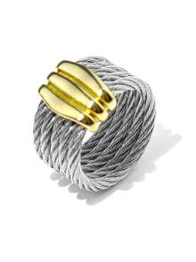 1 件复古经典夸张不锈钢戒指，设计师灵感珠宝，适合女性日常佩戴，送给妈妈、爱人、朋友、节日、派对的礼物 - 彩色 - 查看 10