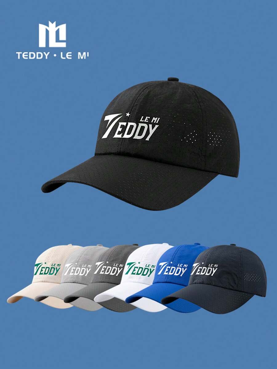 TEDDY LE MI 1pc Unisex Breathable Quick-Dry Casual Sports Sun Visor Hat, Black/Navy Blue/Royal Blue/White/Beige/Light Grey/Dark Grey, Suitable For Hiking, Running, Beach, Street, Office, Summer