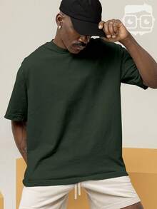 Oversized Streetwear Academia Lisa Premium 100% Cotton T-Shirt NERD VEST - 軍綠色 - 查看 6