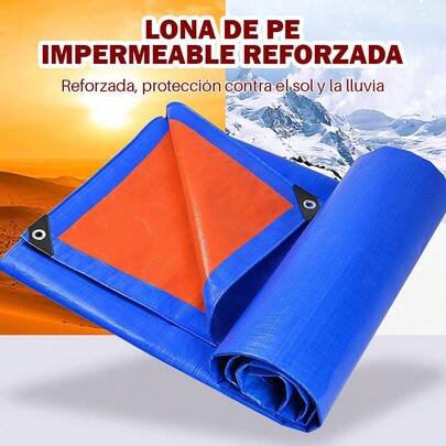 CASAMAX WL 1 pieza lona de plástico, impermeable doble cara, cubierta protectora multiusos - 3x4 metros -