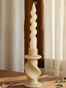 Set de 1 piesă de sfeșnice ceramice cu formă unică, sfeșnice artistice minimaliste în stil boem, potrivite pentru decorarea casei, frumoase piese centrale pentru birou, pot îmbunătăți atmosfera confortabilă a camerei de zi, dormitorului și sufrageriei, foarte potrivite pentru nunți, petreceri, decorațiuni pentru casă nouă și cadouri ideale pentru iubitorii de stil nordic.