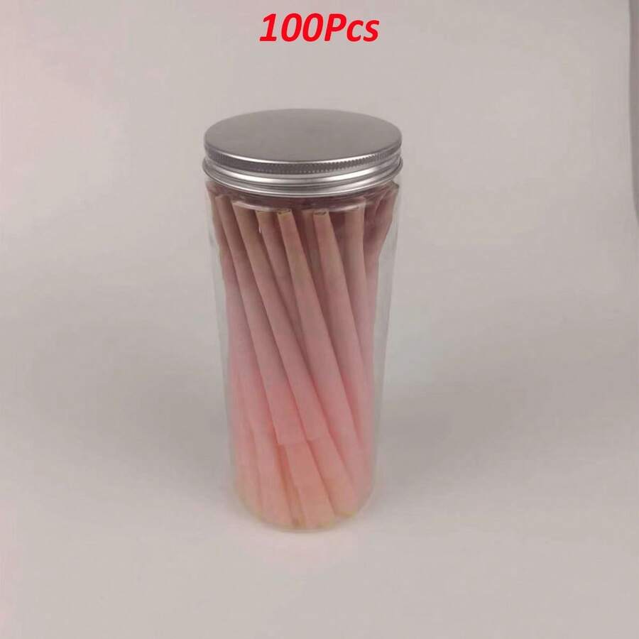 50/100pcs Pink Pre Rolled Cone Cone Rolling Papers Rolling Papers Pre Rolled Cones King Size 4.33inch/108mm Slow Burning Pink Rolling Papers