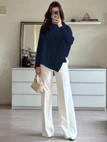 2025 Simple Comfortable Shawl Top, Elegant And Dignified, Spring/Autumn Fashion Elegant Loose Knit Shawl Top, Women, Loose Fit, Lightweight, Autumn, Casual Travel Beach Versatile Style