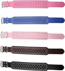 Hoot PU Leather Adjustable Spiked Studded Dog Collar 2" Wide 25 Spikes (XS(Neck 15"-18"), Black) - MàuD - Xem 5