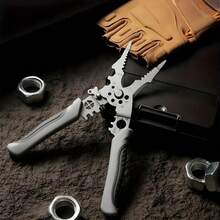 1pc Multi-Functional Electrician's Wire Stripper, Crimping Pliers, Cutter - Professional Electrical Tool For M6/M8/M10, Industrial-Grade Construction, No Assembly Required, Suitable For Household DIY, Automotive Manufacturing And Industrial Work