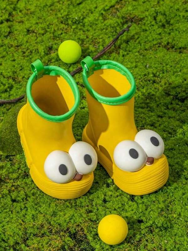 Eva leichte Unisex Kinder Wasserschuhe mit 3D Cartoon Augen Design für Wandern, Bachüberquerungen und Regentage, Hohe Spitzen für Größere Kinder und Kleinkinder