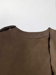 Płaszcz damski, luźny, kopertowy płaszcz na jesień/zimę, dwurzędowy, z długim rękawem, zapinany na guziki, idealny na co dzień, do pracy, na spotkania i imprezy