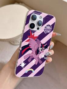 1 pieza Mi pequeño Pony Funda de teléfono protectora minimalista a prueba de golpes compatible con iPhone 11/12 Pro/13/14 Pro Max/15 Pro Max/16 Plus/XS/8 Plus