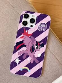 1 pieza Mi pequeño Pony Funda de teléfono protectora minimalista a prueba de golpes compatible con iPhone 11/12 Pro/13/14 Pro Max/15 Pro Max/16 Plus/XS/8 Plus