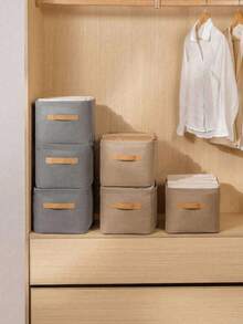 Hộp đựng vải dày, Giỏ đựng quần áo và quần, Đồ dùng lặt vặt trong ký túc xá, Giỏ đựng quần áo bẩn, Hộp đựng đồ, Hộp sắp xếp, Tủ đựng đồ, Ngăn kéo đựng đồ, Phòng đựng đồ phòng thay đồ, Phòng đựng đồ phòng thay đồ - Màu Khaki - Xem 3