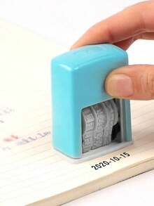 迷你日期印章，可调节年/月/日，自墨手动印章（不含墨水，需要自行准备墨水），滚轮密封日期日历数字生产日期印章 - 小號日期印章 - 查看 4