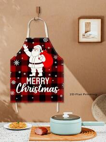 1 pièce Tablier édition limitée de Noël, tablier en lin durable, cadeau pour maman/amoureuse, tablier de cuisine pour fête de Noël, accessoire de cuisson, grande taille 55*68cm