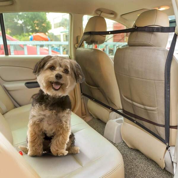 Valla para perros, red de aislamiento, para perros pequeños y grandes, valla universal para maletero de coche, accesorios para perros, 115 x 62 cm, apta para coches