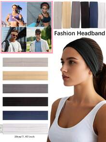 6pcs/Set Stylish Fabric Fashion Headband For Women, Multipurpose Daily Wear Carnival, Mardi Gras Hair Band Turban Headband Sweatband, School Stuff, College, Headbands - Multicolor - View 7